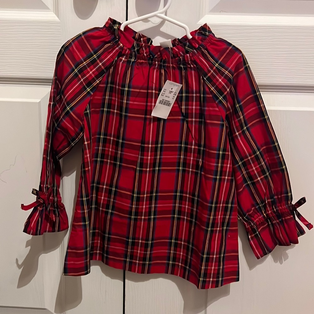 Crewcuts Holiday Plaid Top